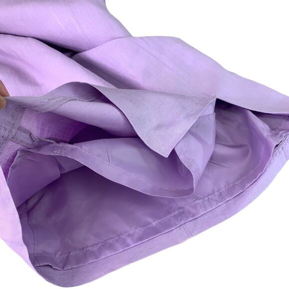 Harve Benard Vintage Linen Blend Sleeveless Sheath Pencil Dress Size 6 Lilac - Picture 9 of 14